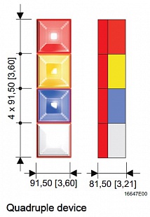Светодиодный мигающий маячок FD40/D00/A/12 (24V DC)